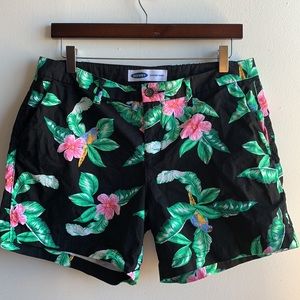 Black Floral Shorts Old Navy Sz 10